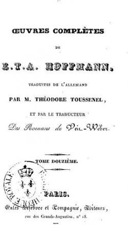 Oeuvres compltes, tome 12 par Ernst Theodor Amadeus Hoffmann