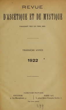 Revue d'Asctique et de Mystique.Troisime anne.1922 par  Revue