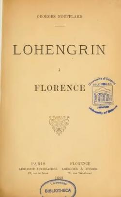 Lohengrin  Florence par Georges Noufflard