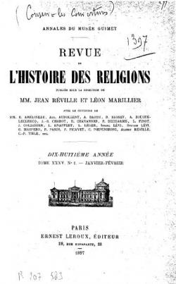 Revue de l'Histoire des Religions-Dix-huitime anne-TomeXXXV.N1-Janvier-Fevrier par Maurice Rville