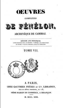 Oeuvres compltes, tome 7 par Franois de Salignac de La Mothe Fnelon