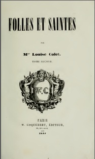 Folles et Saintes par Madame Louise Colet, tome2 par Louise Colet