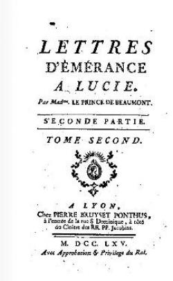 Lettres d'Emerance  Lucie, tome2 par Jeanne-Marie Leprince de Beaumont