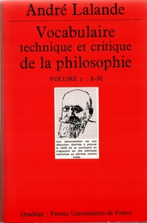 Vocabulaire technique et critique de la philosophie Volume I par Andr Lalande