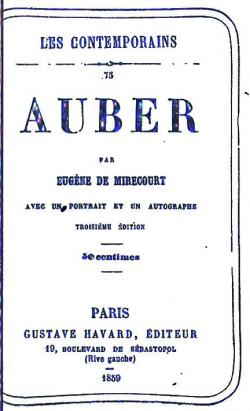 Auber, Les Contemporains par Eugne de Mirecourt
