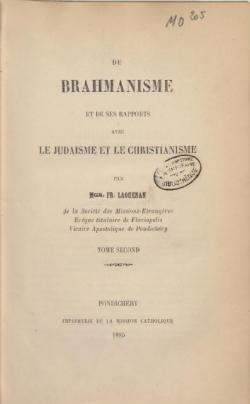 Du brahmanisme et de ses rapports avec le judasme et le christianisme (Tome II) par Franois Laounan