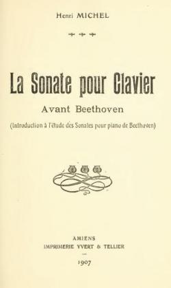 La sonate pour clavier par Henri Michel