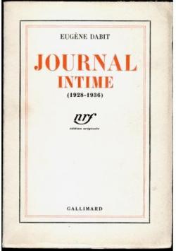 Journal intime, 1928-1936 par Eugne Dabit