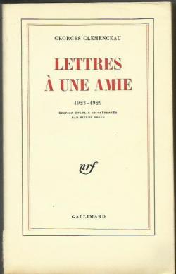 Lettres  une amie. par Georges Clemenceau