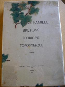 Noms de famille bretons d origine toponymique par Francis Gourvil