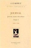 Oeuvres Compltes - Journal. Vol 2 : 1904-1920 par Charles-Ferdinand Ramuz