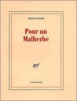Pour un Malherbe par Francis Ponge