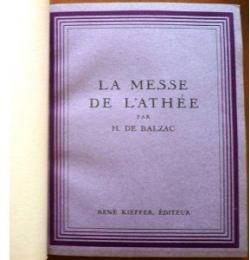 La Messe de l'Athe par Honor de Balzac