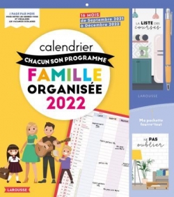 Calendrier chacun son programme : Famille organise - 2022 par  Larousse