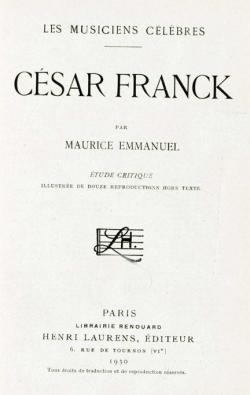 Csar Franck - Les Musiciens Clbres par Maurice Emmanuel