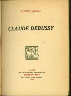 Claude Debussy par Louis Laloy