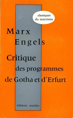 Critique des programmes de Gotha et d'Erfurt par Karl Marx