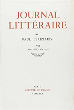 Journal littraire 08 : Aot 1929 - Juin 1931 par Paul Lautaud