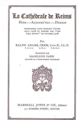 La Cathdrale de Reims par Ralph Adams Cram