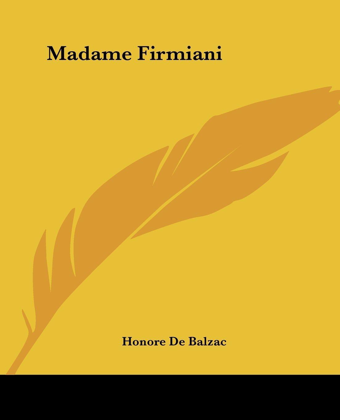 Madame Firmiani par Honor de Balzac