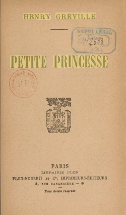 Petite princesse par Henri Greville
