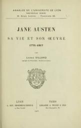 Jane Austen, sa vie et son oeuvre, 1775-1817, par Lonie Villard par Lonie Villard