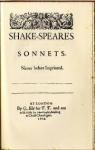 Sonnets par Shakespeare