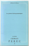 Cahiers Georges Perec, n5 : Les pomes htrogrammatiques par Perec