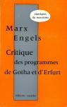 Critique des programmes de Gotha et d'Erfurt par Marx