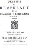Dessins de Rembrandt de la Collection J. P. Heseltine de Londres par Rembrandt