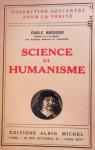 Science et humanisme - Collection Descartes pour la Vrit par Brehier