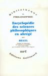 Encyclopdie des sciences philosophiques en abrg par Hegel