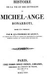 Histoire de la Vie et des Ouvrages de Michel-Ange Bonarroti par Quatremre de Quincy