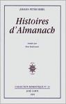 Histoires d'almanach par Hebel