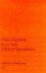 In der Sache J. Robert Oppenheimer par Kipphardt