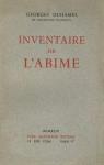 Inventaire de l'abime, 1884-1901