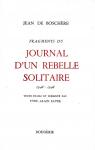 Journal d'un Rebelle Solitaire - Tome 1 par Boschre