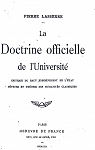 La Doctrine officielle de l'Universit par Lasserre