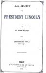 La mort du prsident Lincoln par Prarond
