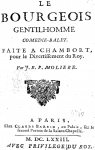 Le Bourgeois Gentilhomme par Molire