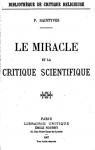 Le miracle et la critique scientifique par Nourry