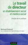 Le Travail De Directeur En tablissement Social Et Mdico-Social - Analyse De La Pratique par Dubreuil