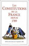 Les Constitutions de la France depuis 1789 par Godechot