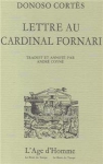 Lettre au cardinal Fornari par Donoso Corts