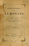 Lettres historiques sur le Royans par Vincent
