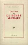 Lettres sur la bombe atomique par Rougemont