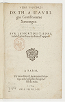 Vers funbres de Th. A. d'Aubign, gentilhomme xantongois, sur la mort d'Estienne Jodelle, parisien, prince des potes tragiques par Aubign