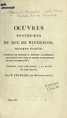 Oeuvres Posthumes du Duc de Nivernois, tome second par Mancini-Nivernois