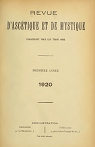 Revue d'Asctique et de Mystique.Premire anne.1920 par Revue