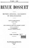 Revue Bossuet- Oeuvres indites, Documents et Bibliographie, tome troisime par Bossuet